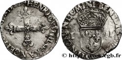 HENRY III Quart d écu, croix de face 1582 Rennes