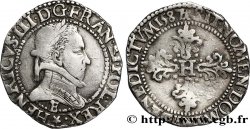 HENRY III Demi-franc au col plat 1587 Tours