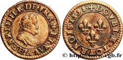 HENRI IV LE GRAND Double tournois, 2e type de Paris (légende française) 1598 Paris, Moulin des Étuves