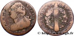 LOUIS XVI (MONARQUE CONSTITUTIONNEL) 2 sols dit au faisceau , type FRANÇAIS 1792 Strasbourg