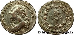 LOUIS XVI (MONARQUE CONSTITUTIONNEL) 12 deniers dit au faisceau , type FRANÇOIS 1791 Montpellier