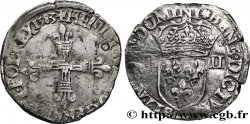 HENRI III Quart d écu, croix de face 1583 Nantes