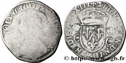 CHARLES IX Demi-teston, 2e type 1563 La Rochelle
