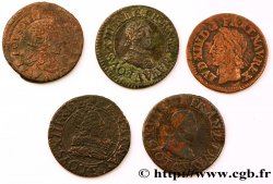 LOUIS XIII Lot de 5 doubles tournois de Louis XIII n.d. s.l.