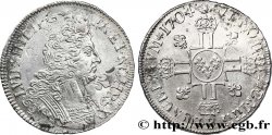 LOUIS XIV THE SUN KING Écu aux huit L, 2e type 1704 Rouen