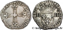 HENRY III Quart d écu, croix de face 1581 Nantes