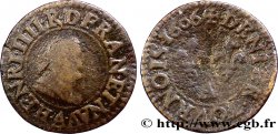 HENRY IV Denier tournois, 2e type de Paris (légende française) 1606 Paris, Moulin des Étuves