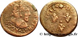LOUIS XIII LE JUSTE Double tournois, 13e type 1638 Bordeaux
