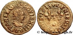 LOUIS XIII LE JUSTE Denier tournois, type 1 1615 Lyon