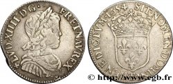 LOUIS XIV THE SUN KING Quart d écu à la mèche longue 1654 Nantes