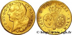 LOUIS XV THE WELL-BELOVED Double louis dit au bandeau 1759 Strasbourg