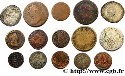 LOTTE Quinze monnaies royales, états et métaux divers n.d. 