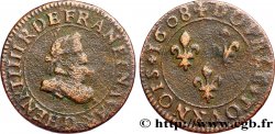 HENRI IV LE GRAND Double tournois, 1er type 1608 Lyon