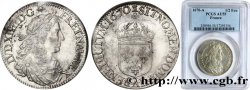 LOUIS XIV  THE SUN KING  Demi-écu, portrait apollinien 1670 Paris AU