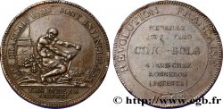 REVOLUTION COINAGE Monneron de 5 sols à l Hercule, frappe monnaie 1792 Birmingham, Soho
