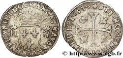 HENRI IV LE GRAND Douzain aux deux H couronnées, 3e type 1594 Clermont-Ferrand