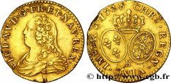 LOUIS XV DIT LE BIEN AIMÉ Louis d or aux écus ovales, buste habillé 1726 Rouen