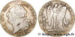 LOUIS XVI (MONARQUE CONSTITUTIONNEL) Écu dit au génie , légende FRANÇOIS 1792 Bayonne