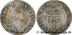LOUIS XIV LE GRAND OU LE ROI SOLEIL Douzième d écu, portrait à la mèche courte 1644 Paris, Monnaie du Louvre