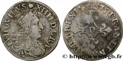 LOUIS XIV LE GRAND OU LE ROI SOLEIL Quatre sols à la croix formée de lis 1675 Vimy-en-Lyonnais (actuellement Neuville-sur-Saône)