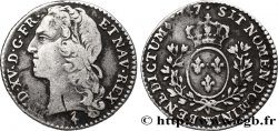 LOUIS XV THE BELOVED Dixième d écu aux branches d’olivier, tête ceinte d’un bandeau 1747 Lille