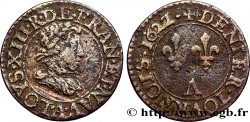 LOUIS XIII LE JUSTE Denier tournois, type 3 1622 Paris
