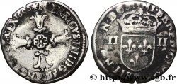 HENRI IV LE GRAND Quart d écu, croix feuillue de face 1606 Angers
