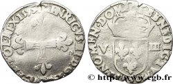 HENRY III Huitième d écu, croix de face 1579 Rennes