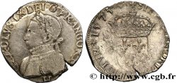 HENRI III. MONNAYAGE AU NOM DE CHARLES IX Teston, 11e type 1575 La Rochelle