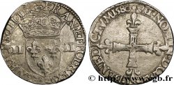 HENRI III Quart d écu, écu de face 1580 Tours