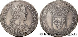 LOUIS XIV LE GRAND OU LE ROI SOLEIL Demi-écu, portrait à la mèche longue 1650 La Rochelle