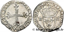 HENRI III Quart d écu, croix de face 1583 Saint-Lô