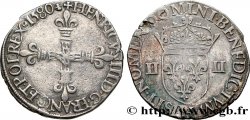 HENRY III Quart d écu, croix de face 1580 La Rochelle
