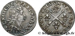 LOUIS XIV LE GRAND OU LE ROI SOLEIL Cinq sols aux insignes 1703 Strasbourg