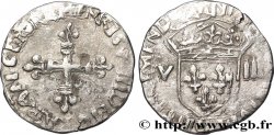 HENRI III Huitième d écu, croix de face, faux d’époque  mill. ind. 