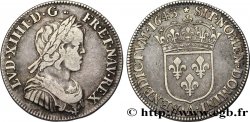 LOUIS XIV THE SUN KING Quart d écu à la mèche courte 1643 Paris, Monnaie du Louvre