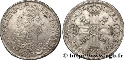 LOUIS XIV  THE SUN KING  Écu aux huit L, 1er type 1691 Rennes XF/AU