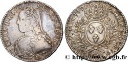 LOUIS XV  THE WELL-BELOVED  Demi-écu aux branches d olivier, buste habillé 1726 Pau VF/AU