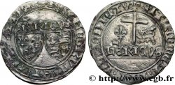 HENRY VI DE LANCASTRE - ROI DE FRANCE (1422-1453) - ROI D ANGLETERRE (1422-1461) et (1470-1471) Blanc aux écus n.d. Saint-Lô