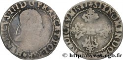 HENRI III Quart de franc au col plat 1587 Rennes