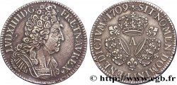 LOUIS XIV  THE SUN KING  Écu aux trois couronnes 1709 Paris AU