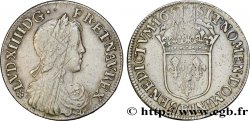 LOUIS XIV THE SUN KING Demi-écu, portrait à la mèche longue 1652 Tours