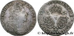 LOUIS XIV LE GRAND OU LE ROI SOLEIL Écu aux trois couronnes 1709 Reims