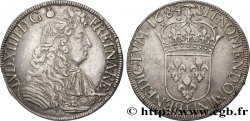LOUIS XIV LE GRAND OU LE ROI SOLEIL Écu, portrait à la cravate courte 1684 Bayonne TTB+