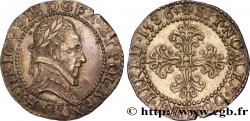 LIGUE. COINAGE AT THE NAME OF HENRY III Demi-franc au col plat 1586 (1591-1592) Poitiers