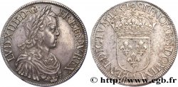 LOUIS XIV  THE SUN KING  Écu, portrait à la mèche longue 1651 Paris AU