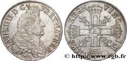 LOUIS XIV LE GRAND OU LE ROI SOLEIL Écu aux huit L, 1er type 1691 Bourges SUP/SPL