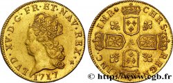 LOUIS XV  THE WELL-BELOVED  Louis d’or aux quatre écus couronnés 1717 Paris AU/AU