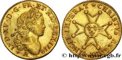 LOUIS XV  THE WELL-BELOVED  Louis d’or à la croix de chevalier 1718 Paris AU/AU