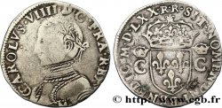 CHARLES IX Demi-teston, 2e type 1570 Toulouse